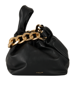 Santa Monica Chain Bag, Leather, Black, MIEU, 2*